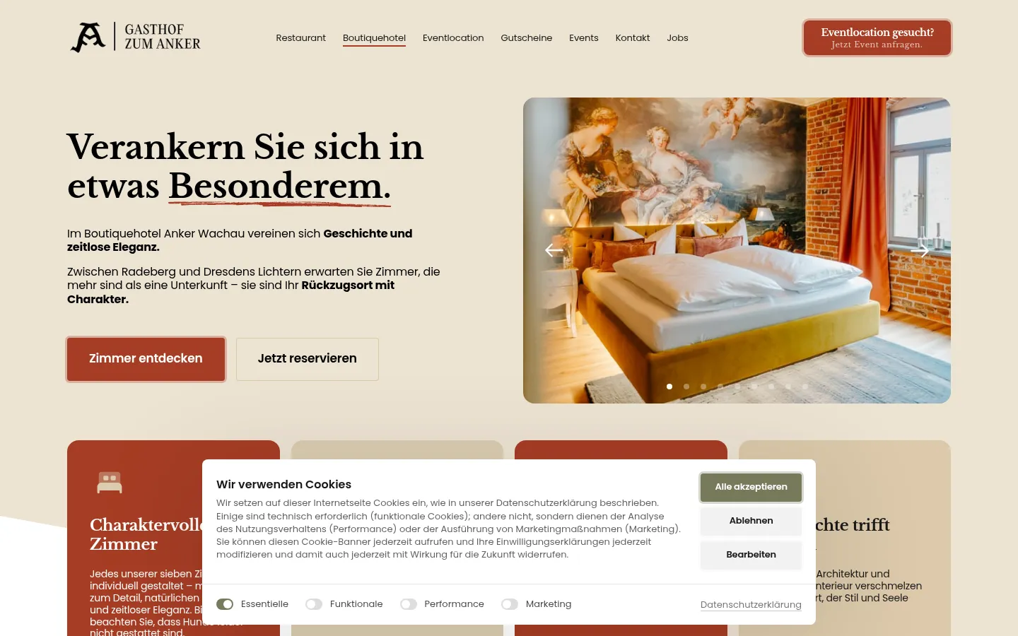 Screenshot der geprüften Website https://anker-wachau.de/boutiquehotel