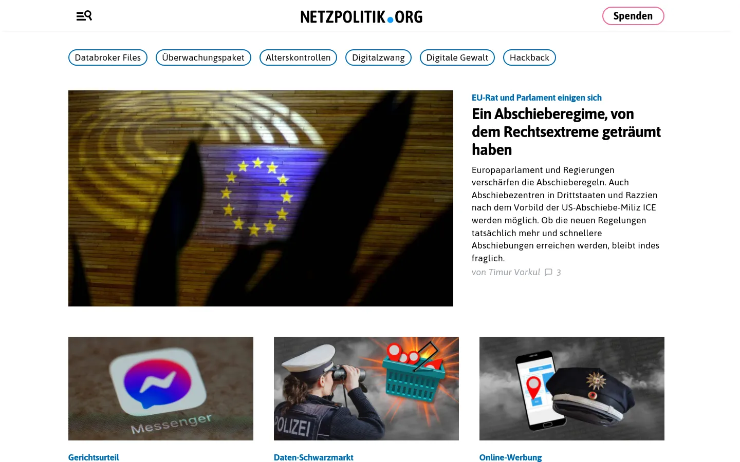 Screenshot https://netzpolitik.org/