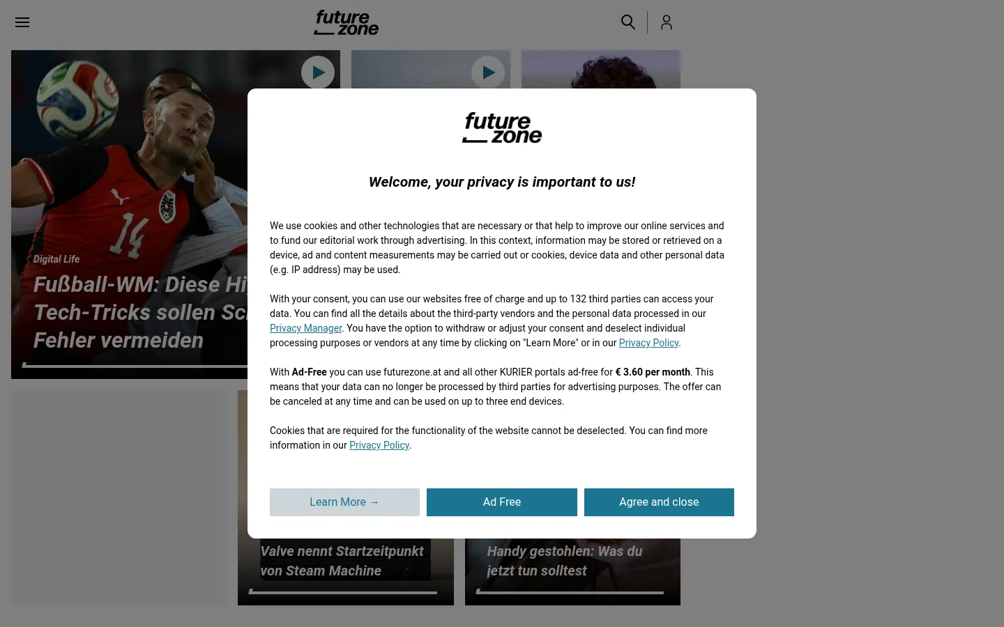 Screenshot https://futurezone.at/