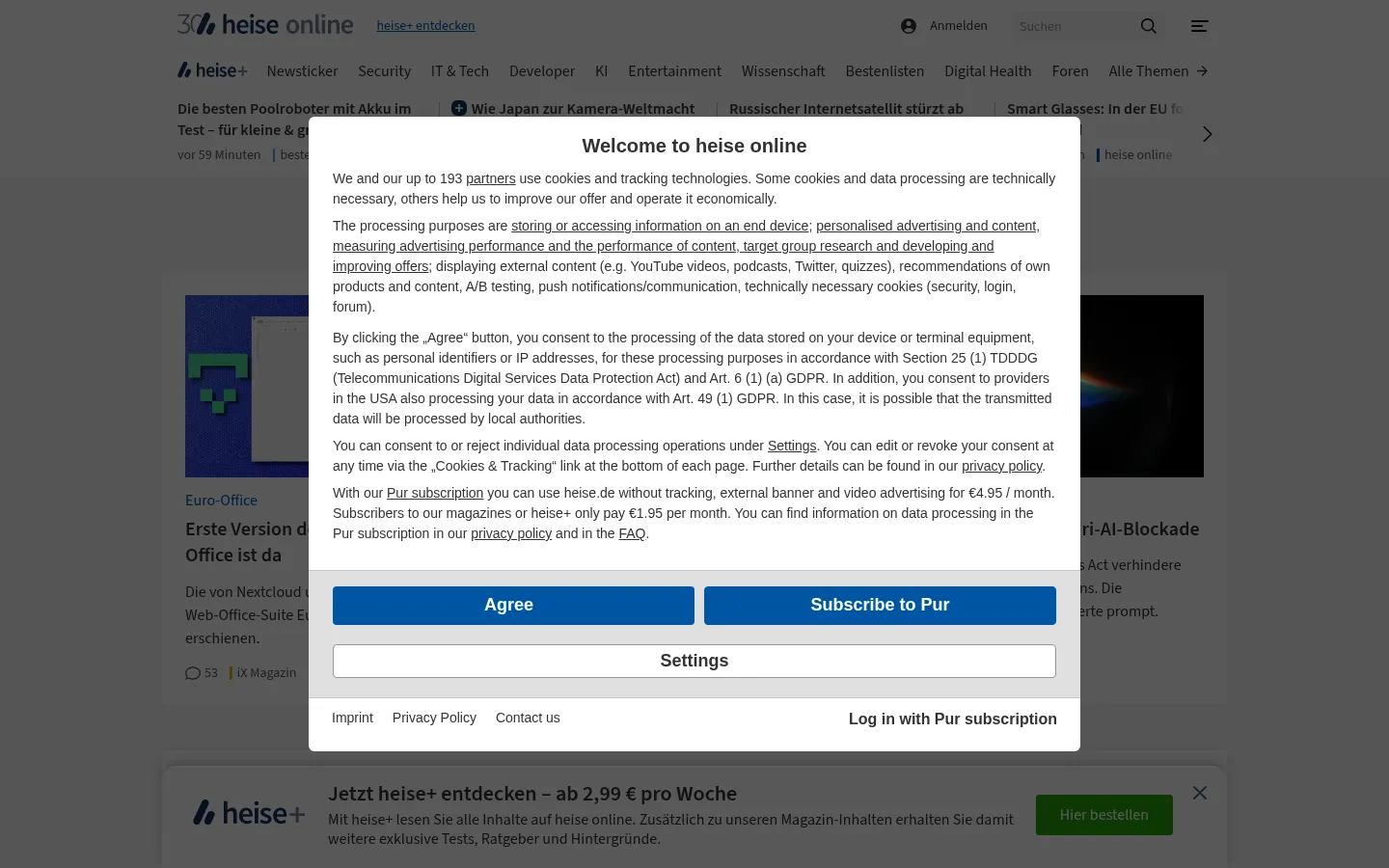 Screenshot https://heise.de/