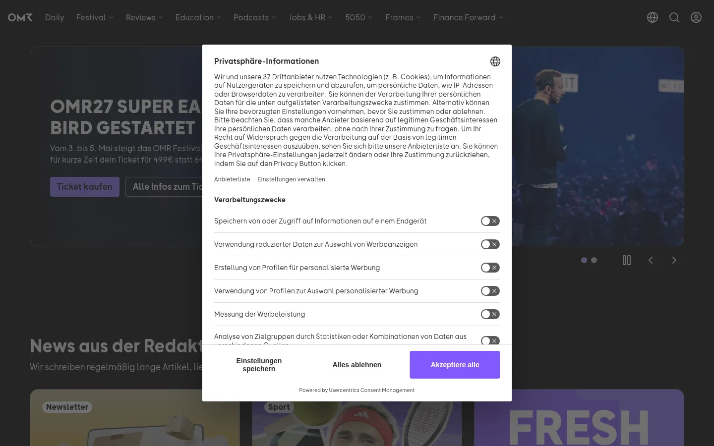Screenshot https://omr.com/