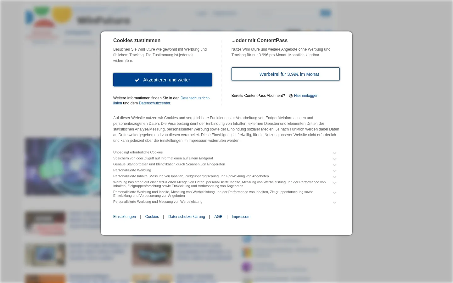 Screenshot https://winfuture.de/