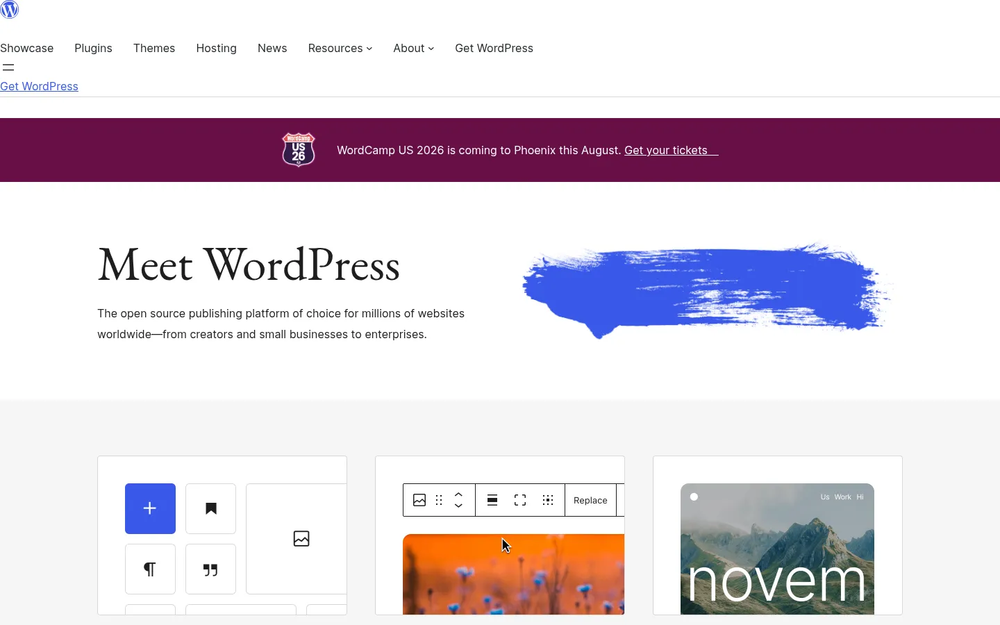 Screenshot https://wordpress.org/