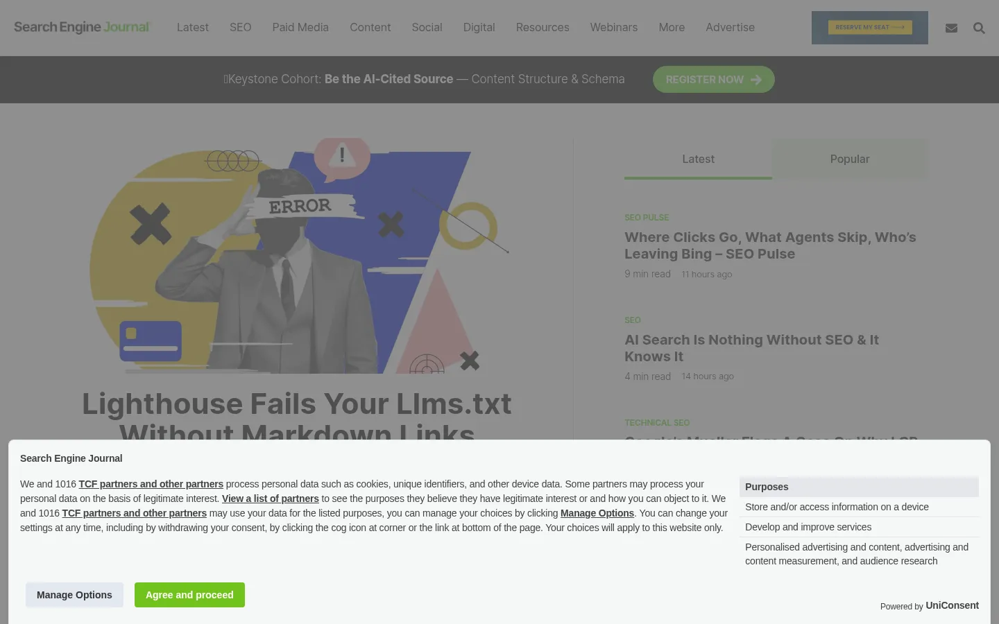 Screenshot https://www.searchenginejournal.com/